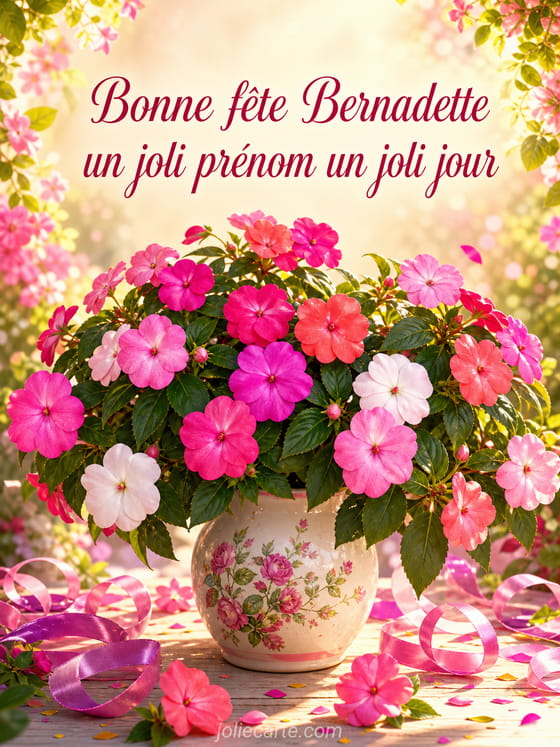 Carte bonne fête Bernadette