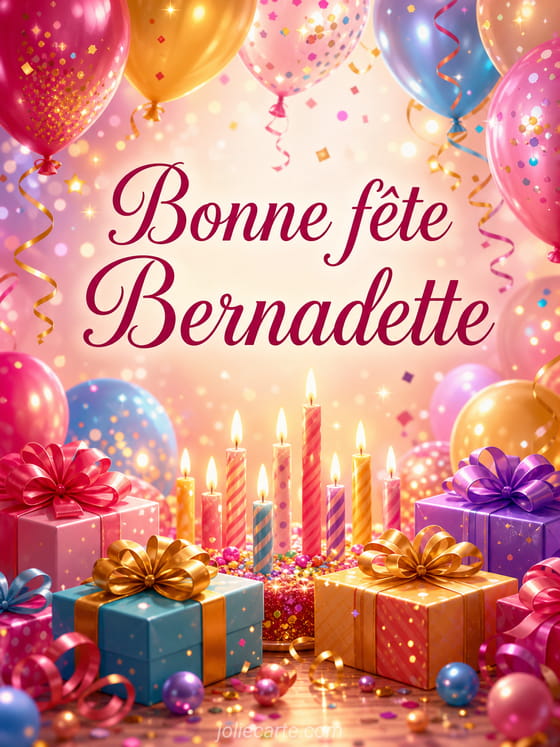 Carte bonne fête Bernadette