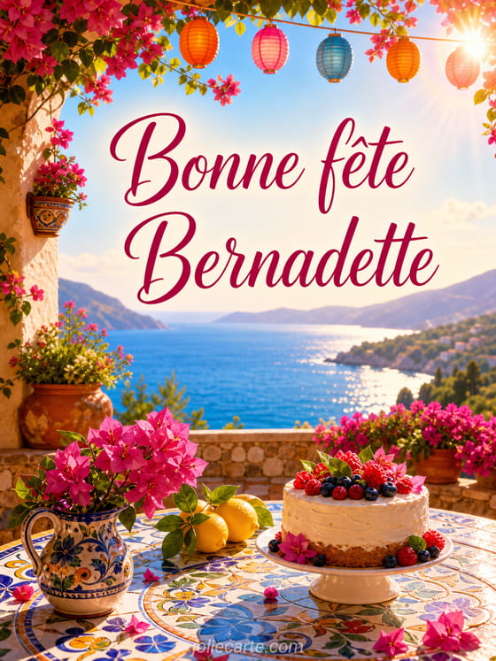 Carte bonne fête Bernadette