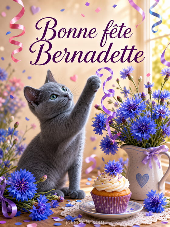 Carte bonne fête Bernadette