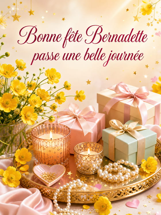 Carte bonne fête Bernadette