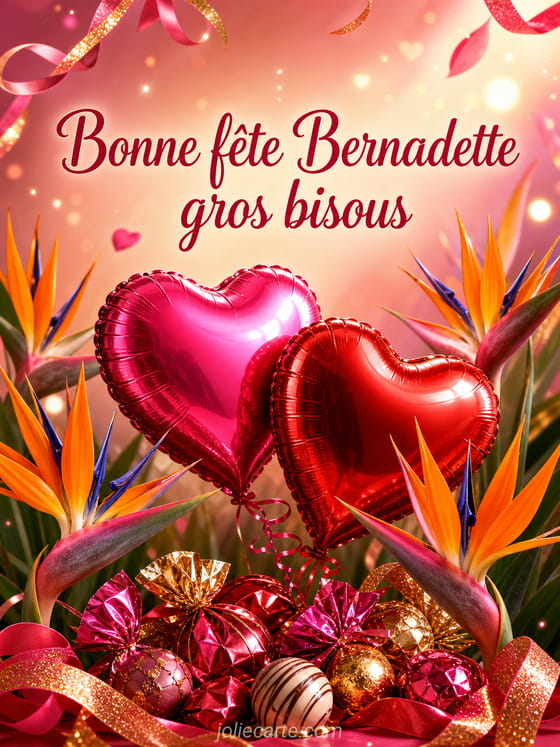 Carte bonne fête Bernadette