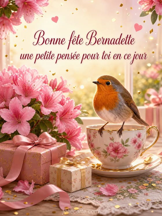 Carte bonne fête Bernadette