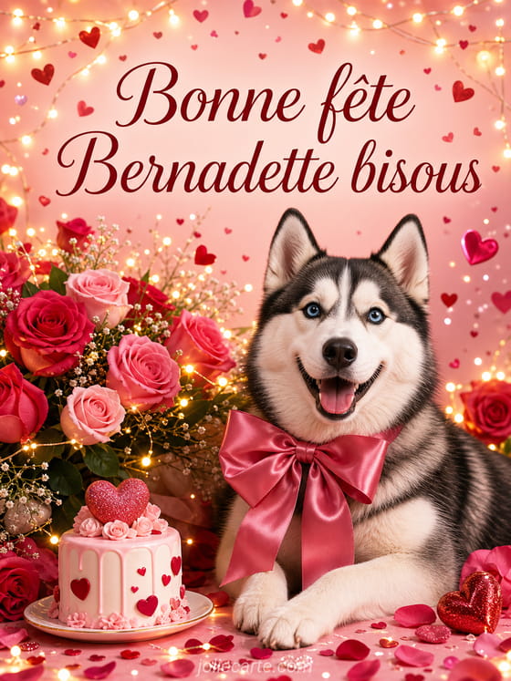 Carte bonne fête Bernadette