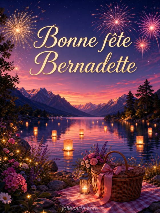 Carte bonne fête Bernadette