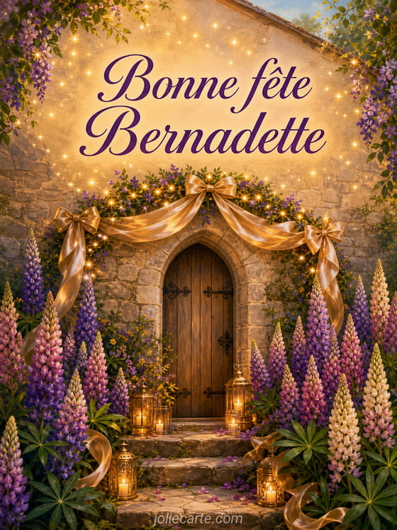 Carte bonne fête Bernadette