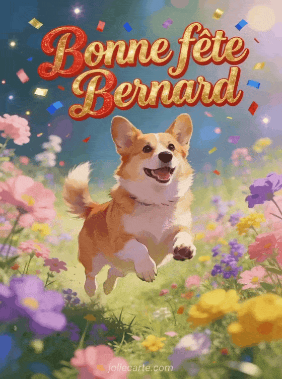 Bonne fête Bernard - Bernard gif bonne fete gratuit