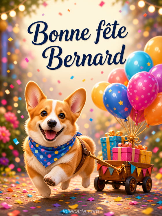 Carte bonne fête Bernard