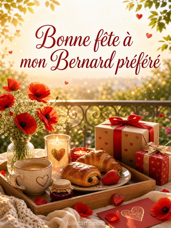 Carte bonne fête Bernard