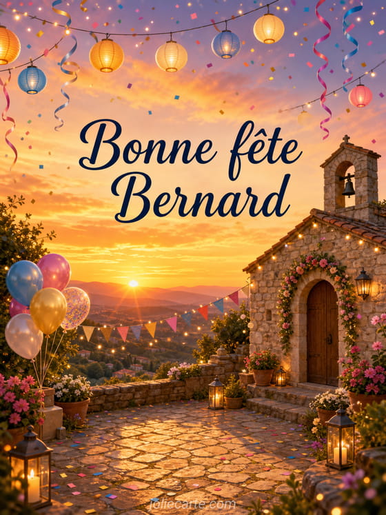 Carte bonne fête Bernard