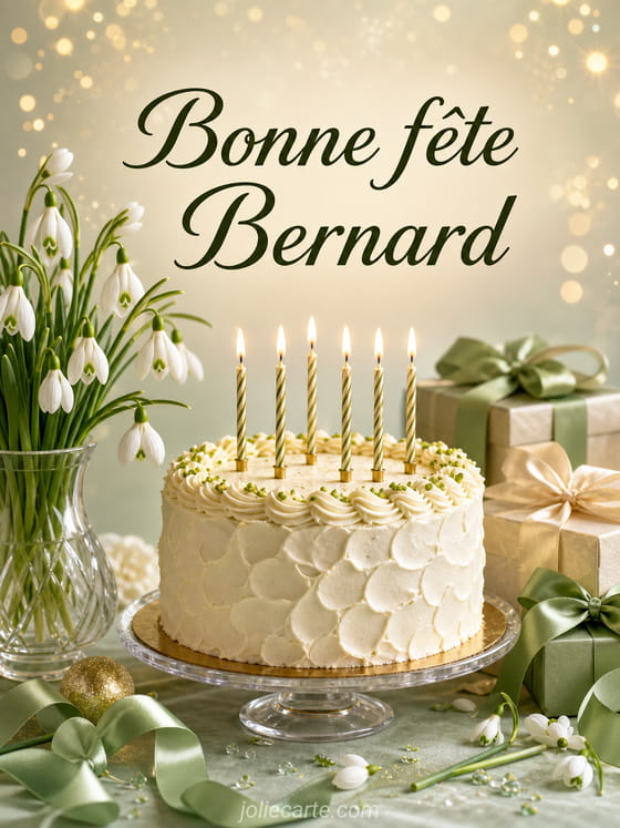Carte bonne fête Bernard