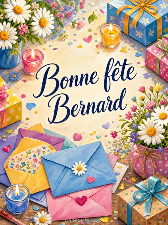 Carte bonne fête Bernard