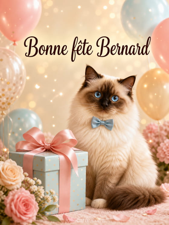 Carte bonne fête Bernard