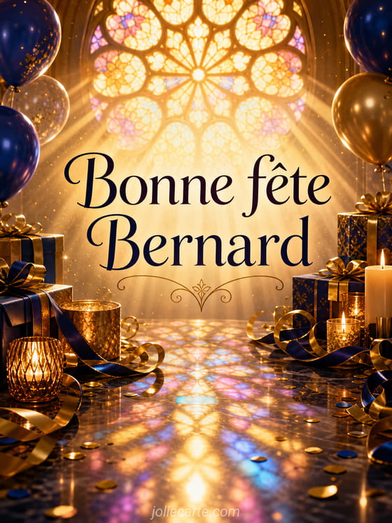 Carte bonne fête Bernard