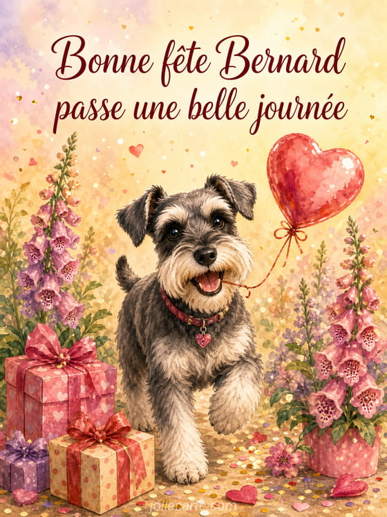 Carte bonne fête Bernard