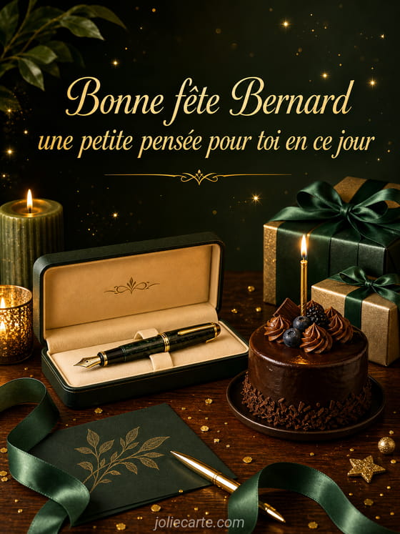 Carte bonne fête Bernard