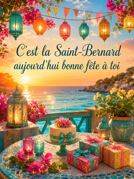 Carte bonne fête Bernard