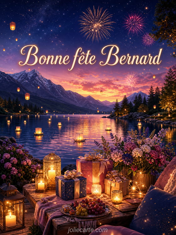 Carte bonne fête Bernard