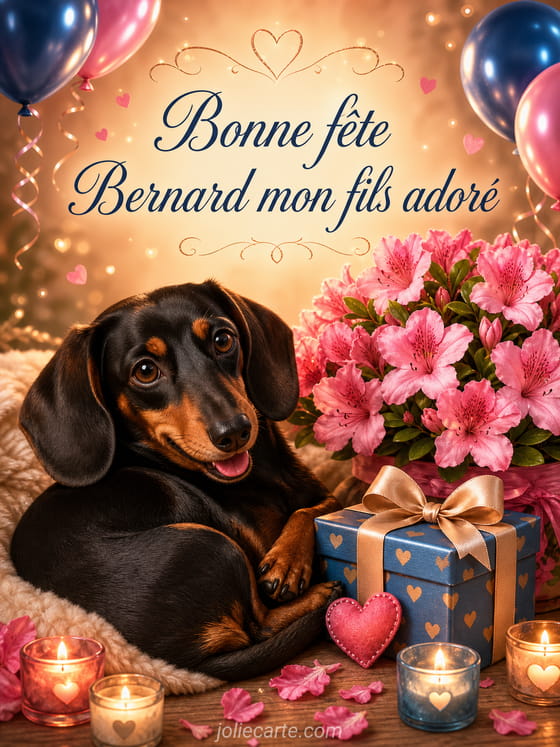 Carte bonne fête Bernard