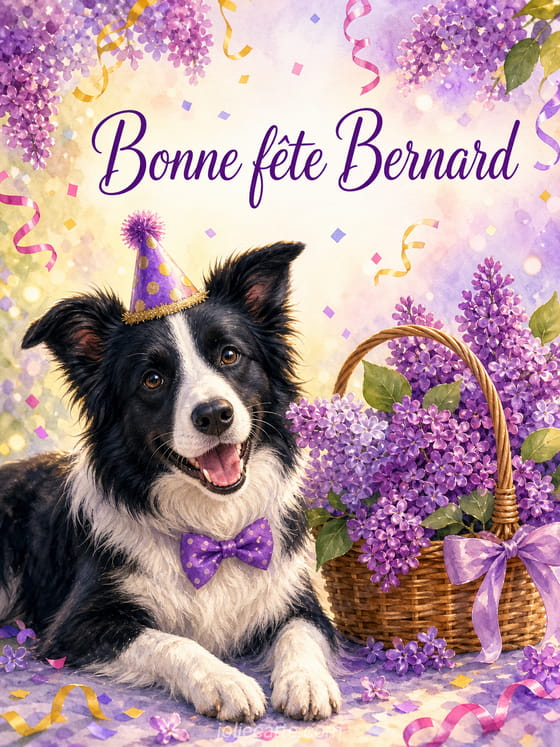 Carte bonne fête Bernard