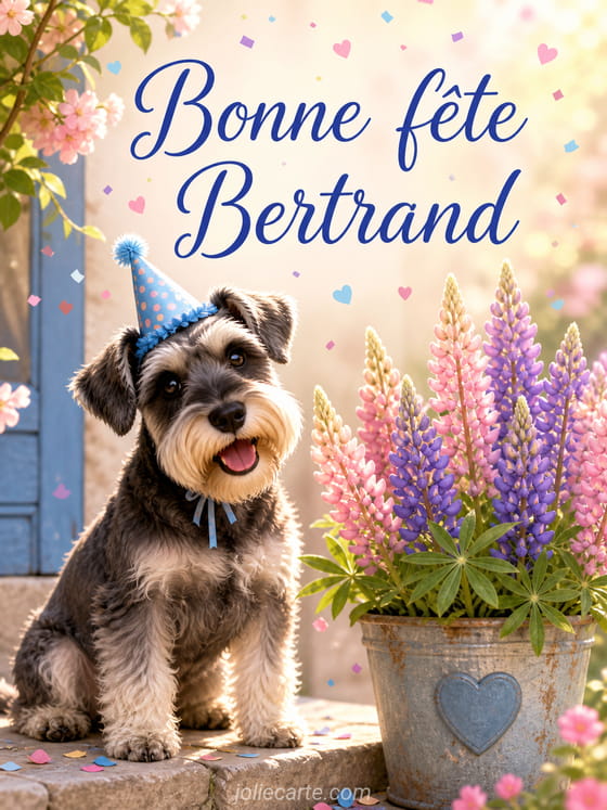 Carte bonne fête Bertrand