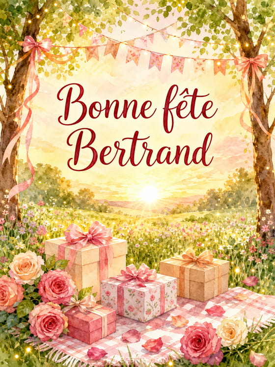 Carte bonne fête Bertrand