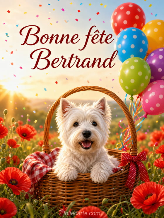 Carte bonne fête Bertrand