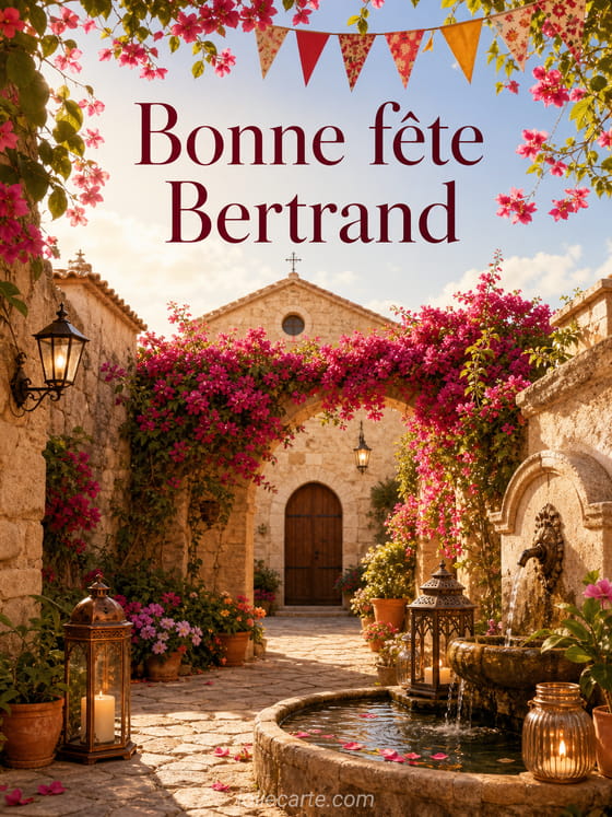 Carte bonne fête Bertrand