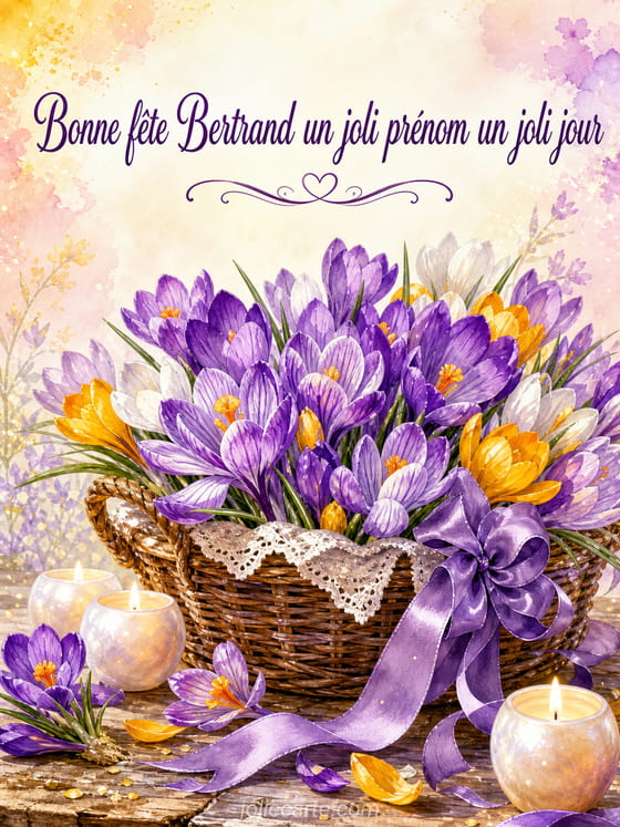 Carte bonne fête Bertrand