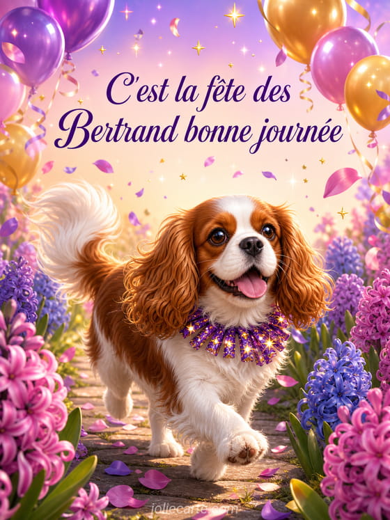 Carte bonne fête Bertrand
