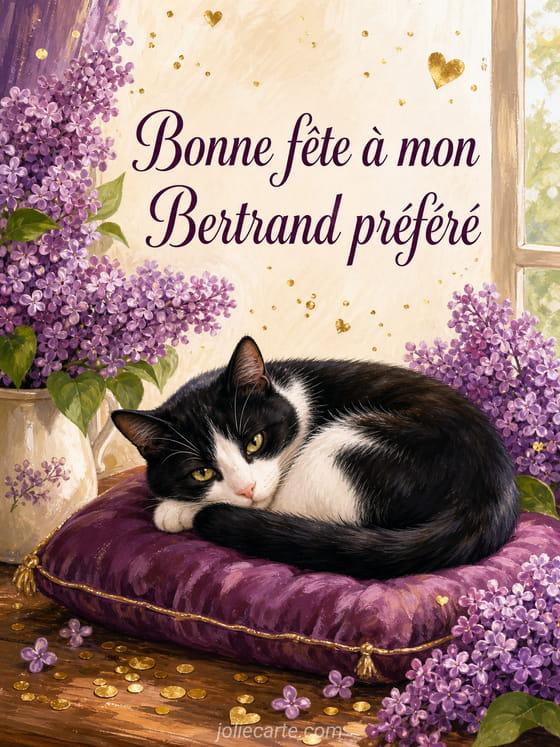 Carte bonne fête Bertrand