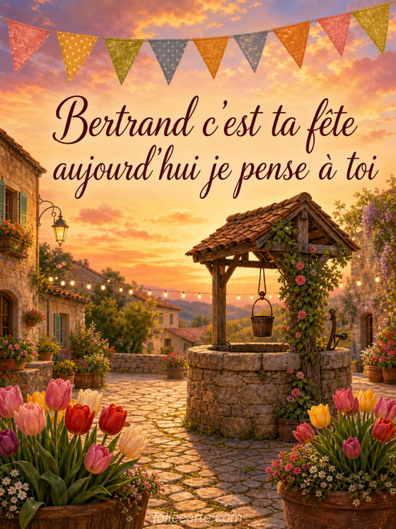 Carte bonne fête Bertrand