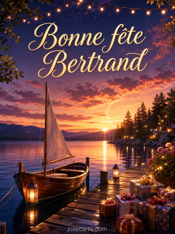 Carte bonne fête Bertrand