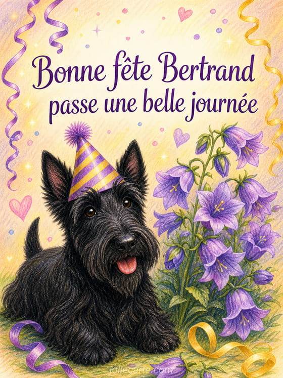 Carte bonne fête Bertrand