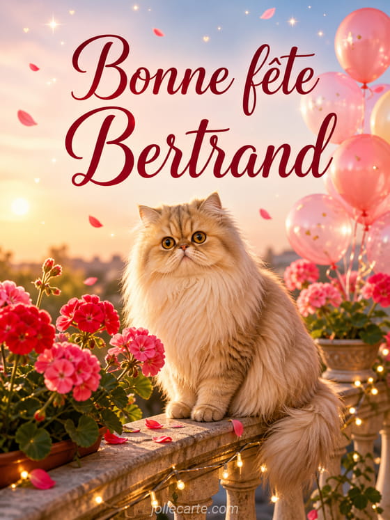 Carte bonne fête Bertrand