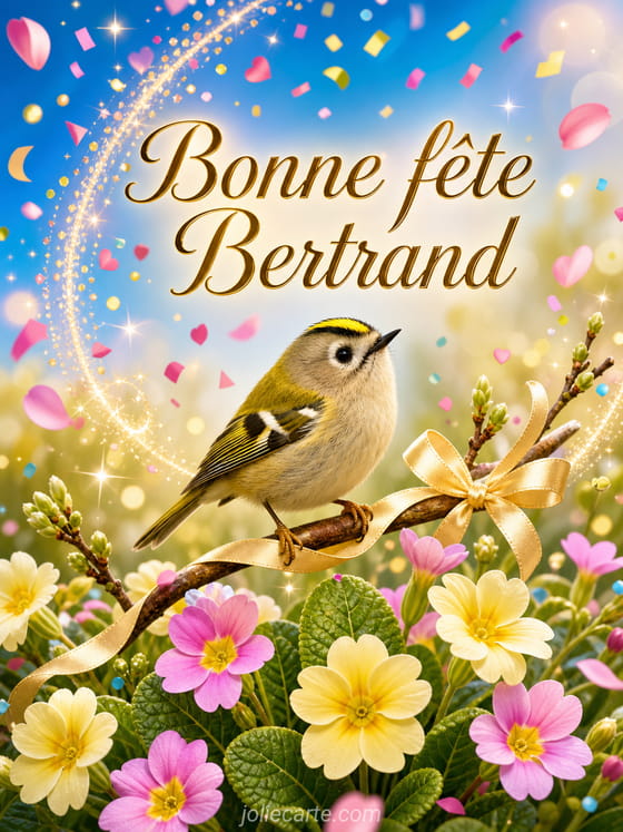 Carte bonne fête Bertrand