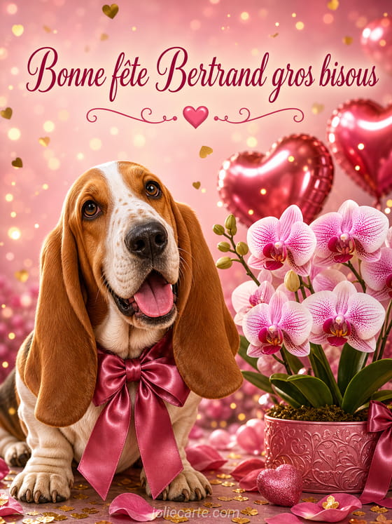 Carte bonne fête Bertrand