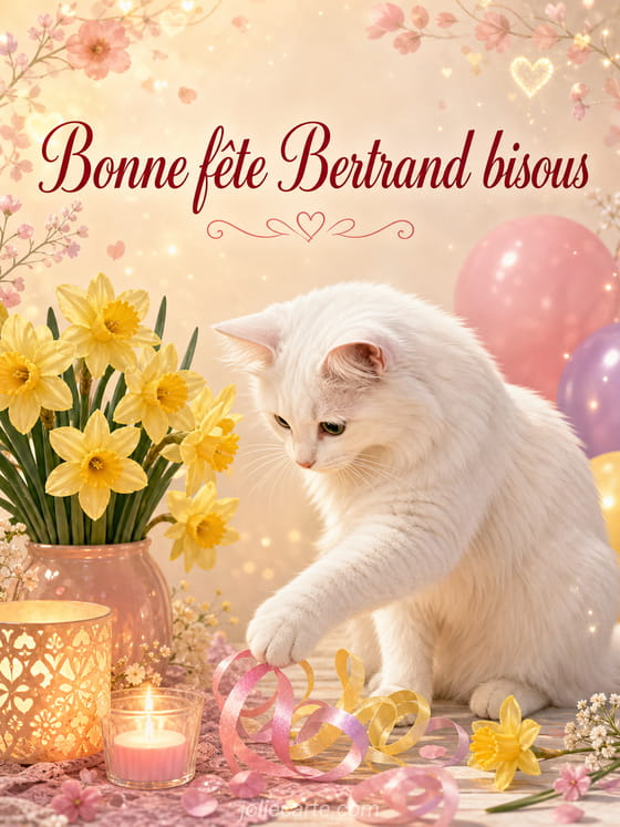 Carte bonne fête Bertrand