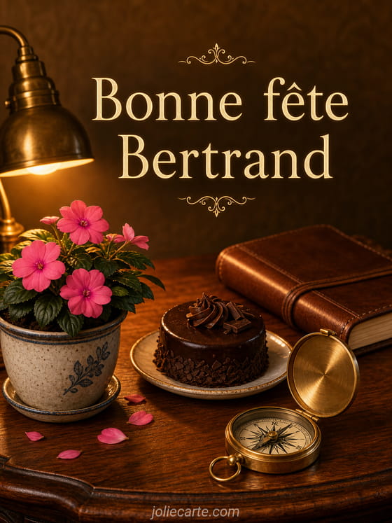 Carte bonne fête Bertrand