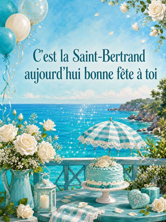 Carte bonne fête Bertrand