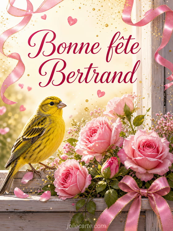 Carte bonne fête Bertrand