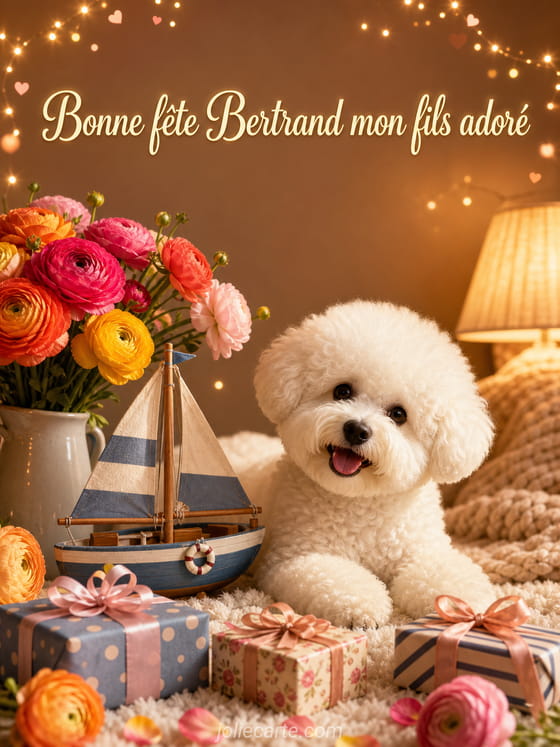 Carte bonne fête Bertrand