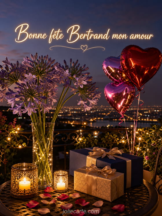 Carte bonne fête Bertrand
