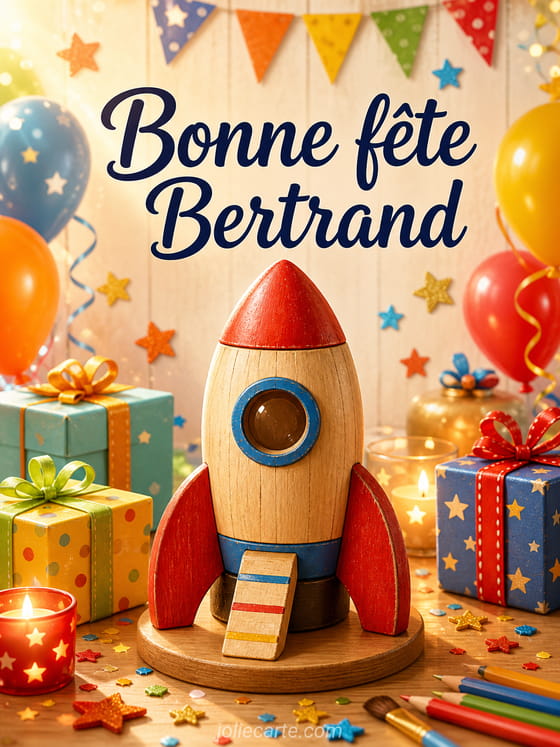 Carte bonne fête Bertrand