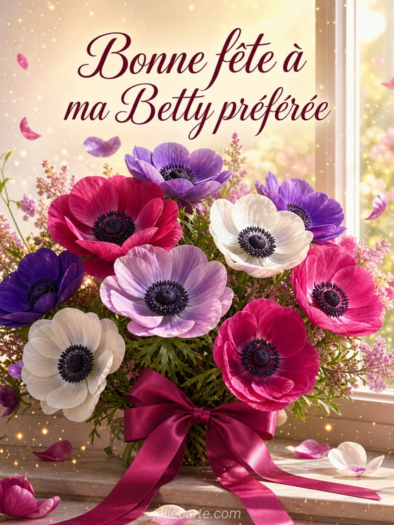 Carte bonne fĂȘte Betty
