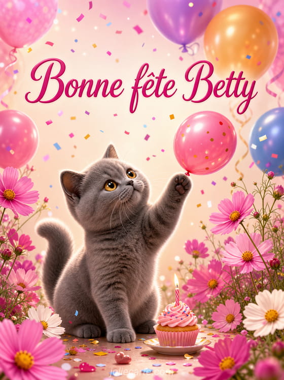 Carte bonne fĂȘte Betty