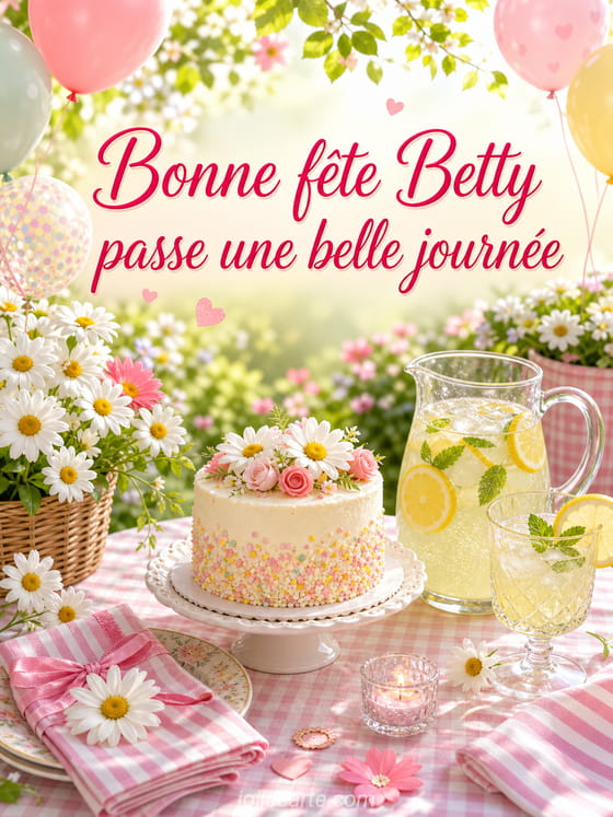 Carte bonne fĂȘte Betty
