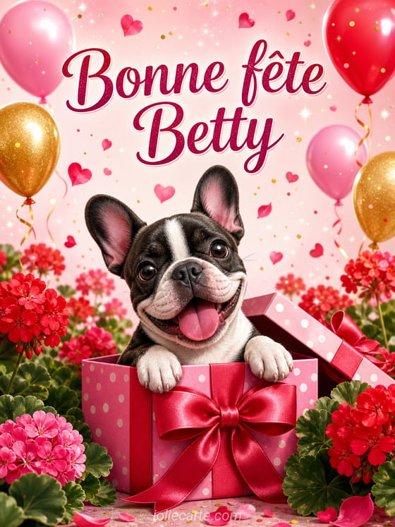 Carte bonne fĂȘte Betty