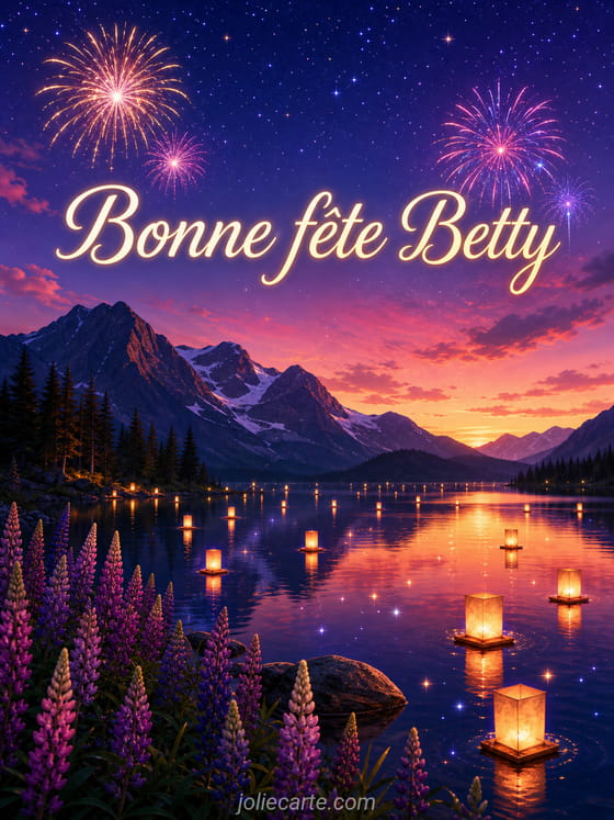 Carte bonne fĂȘte Betty