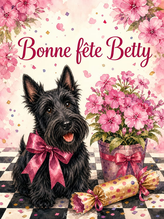 Carte bonne fĂȘte Betty